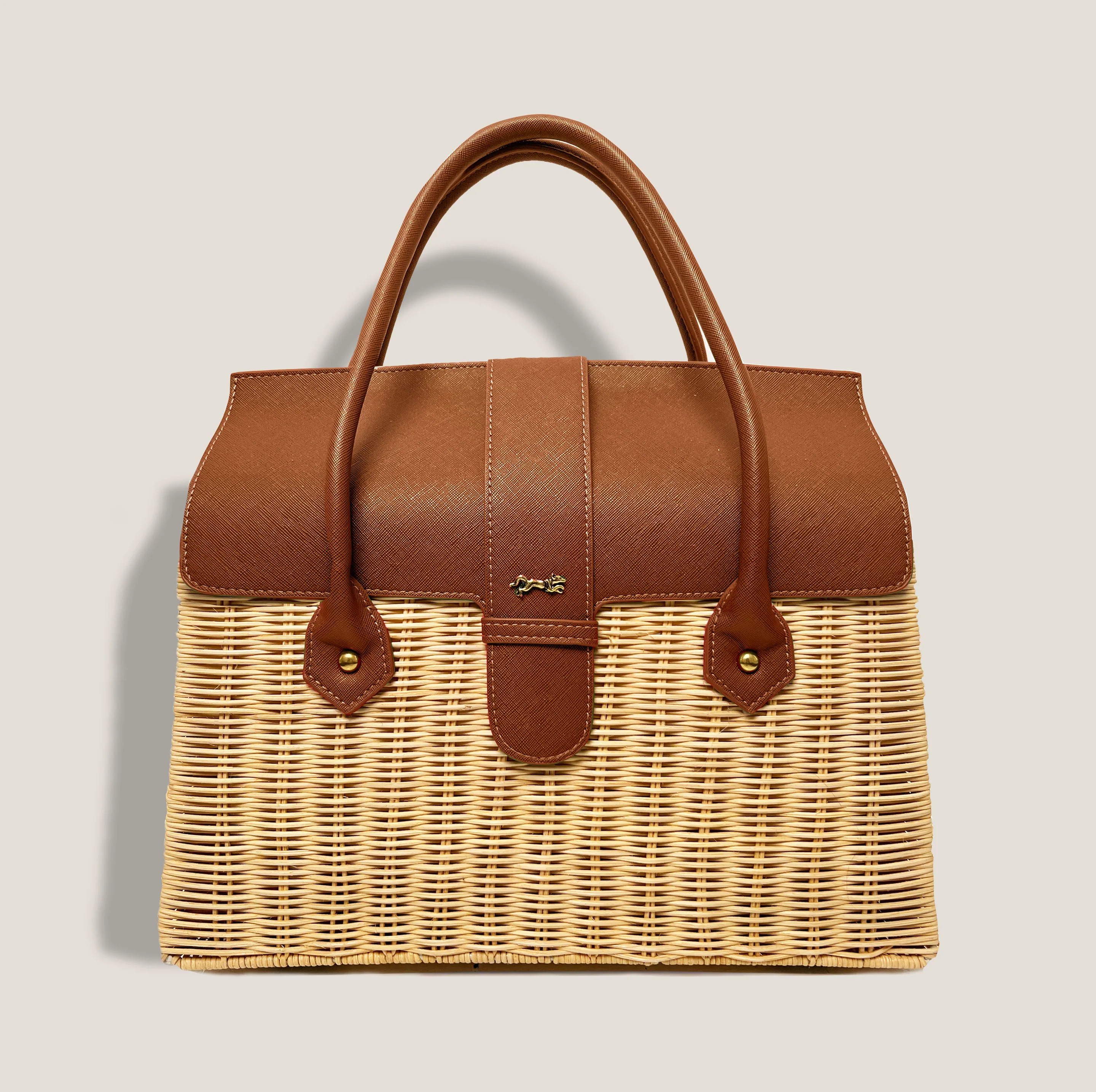 THE ONASSIS 35 BASKET - COGNAC* | MME.MINK