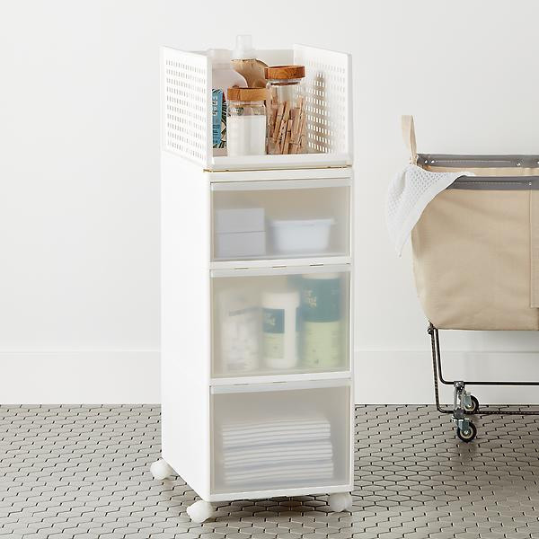 like-it Modular Tall Narrow Drawer White | The Container Store