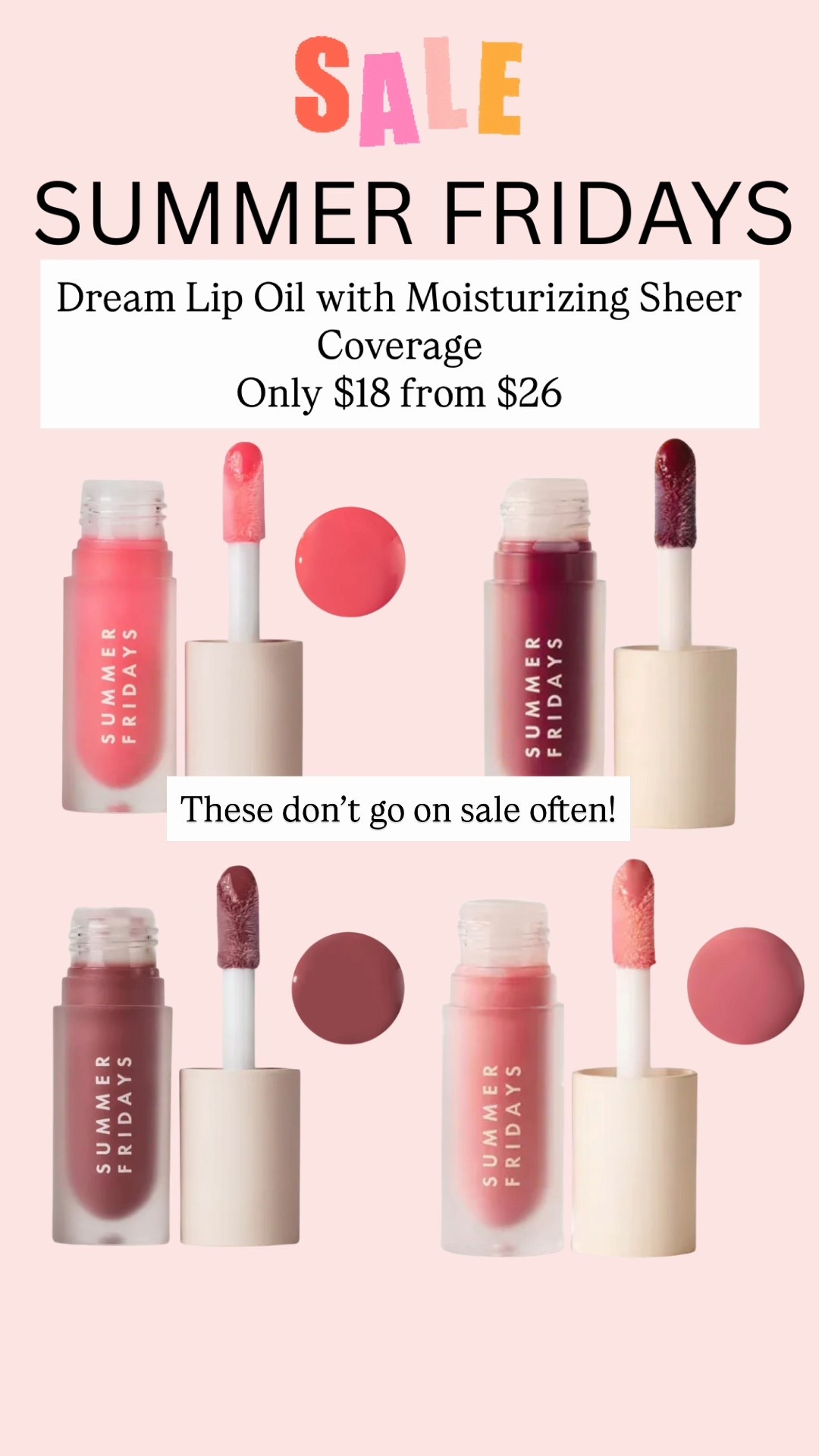 Summer Fridays Lip Oil are on sale for $18 from $26!  👄 

#LTKBeauty