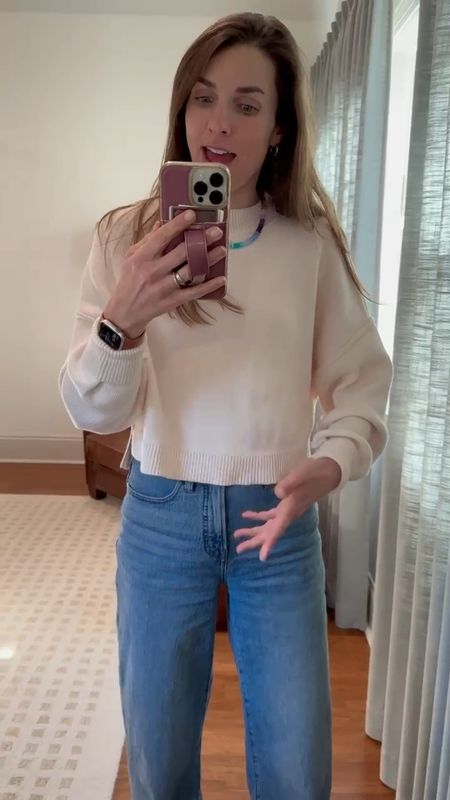 Loving this cropped Amazon sweater that I got to wear over dresses and these jeans are high enough that it works! I love it 👏

#LTKfindsunder50 #LTKstyletip