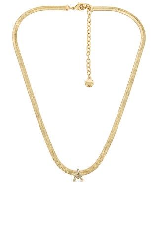 BaubleBar Gia Initial Necklace in Gold from Revolve.com | Revolve Clothing (Global)