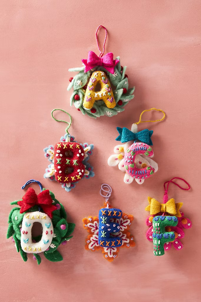 Deck The Halls Monogram Ornament | Anthropologie (US)