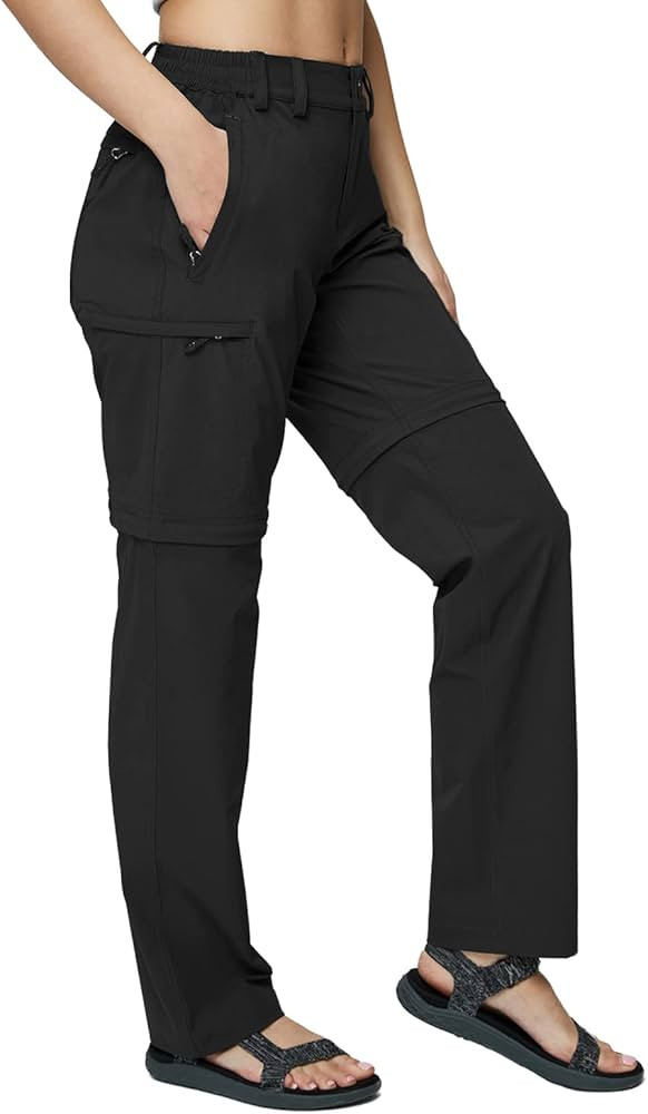 MIER Women's Hiking Cargo Convertible Pants Lightweight Travel Outdoor Pants with 6 Pockets, Quic... | Amazon (US)