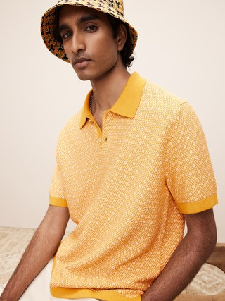 The White Lotus Cotton-Silk Sweater Polo | Banana Republic (US)