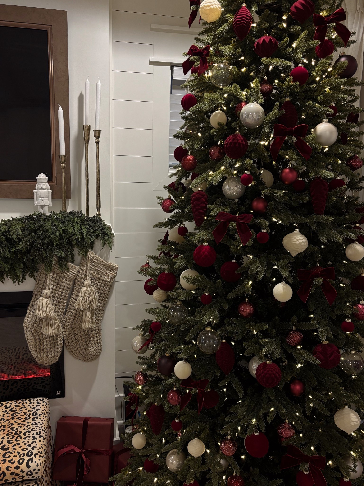 Burgundy & cream Christmas decor ❤️🌲

#LTKHoliday #LTKHome #LTKCyberWeek