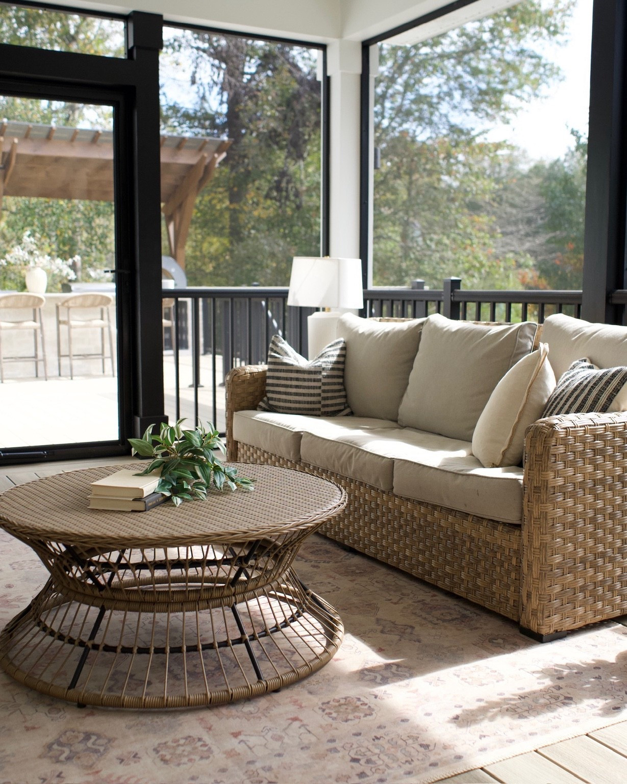Soaking up the first warm days of the season on our screened-in porch 🌿 This River Oaks patio set from the Better Homes & Gardens collection is one of my favorite outdoor finds. It has the look of much more expensive furniture, but the price and quality are incredible. Counting down to slow mornings, summer nights, and lots of time spent out here.

#LTKhome #LTKspringstyle #LTKfinds #BetterHomesAndGardens #WalmartHome #RiverOaksCollection #OutdoorLiving #ScreenedInPorch #PatioStyle #PorchDecor #OutdoorEntertaining