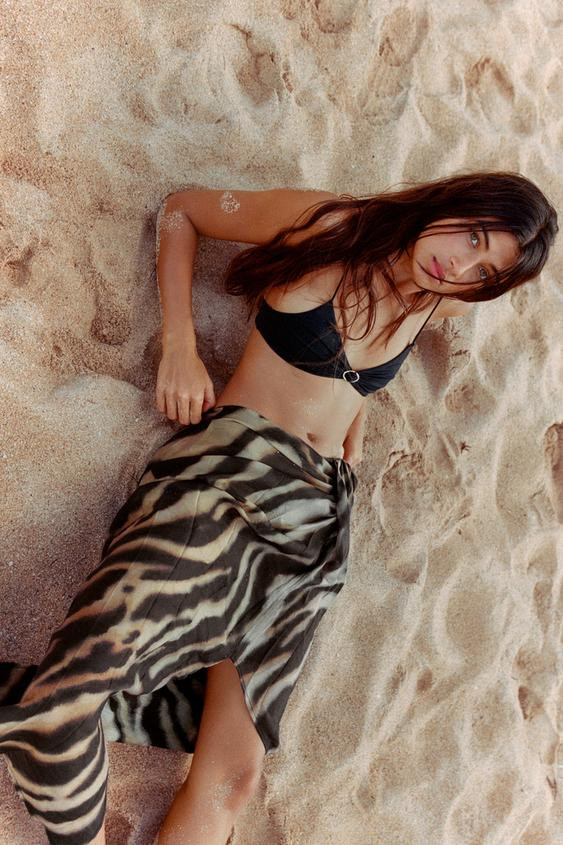 ANIMAL PRINT KNOTTED PAREO | Zara US