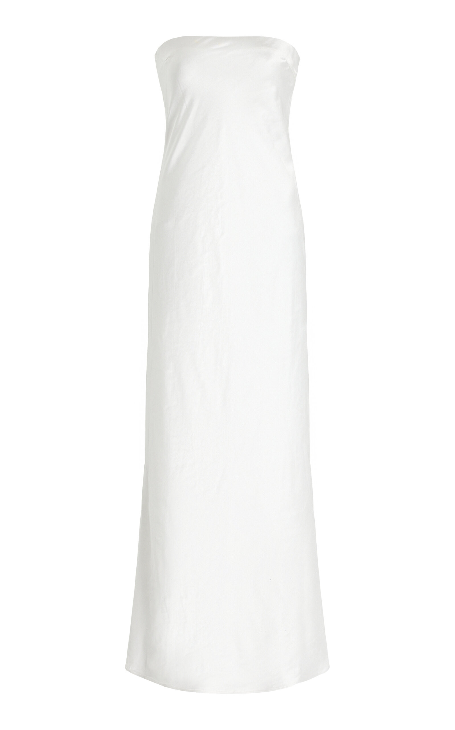 Satin Tie-Back Strapless Maxi Dress | Moda Operandi (Global)