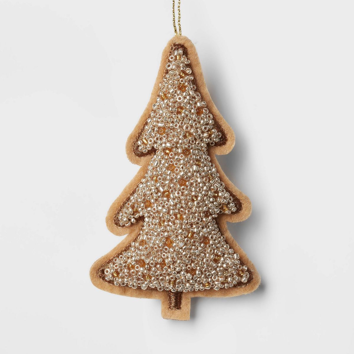 Beaded Fabric Tree Christmas Tree Ornament Brown - Wondershop™ | Target
