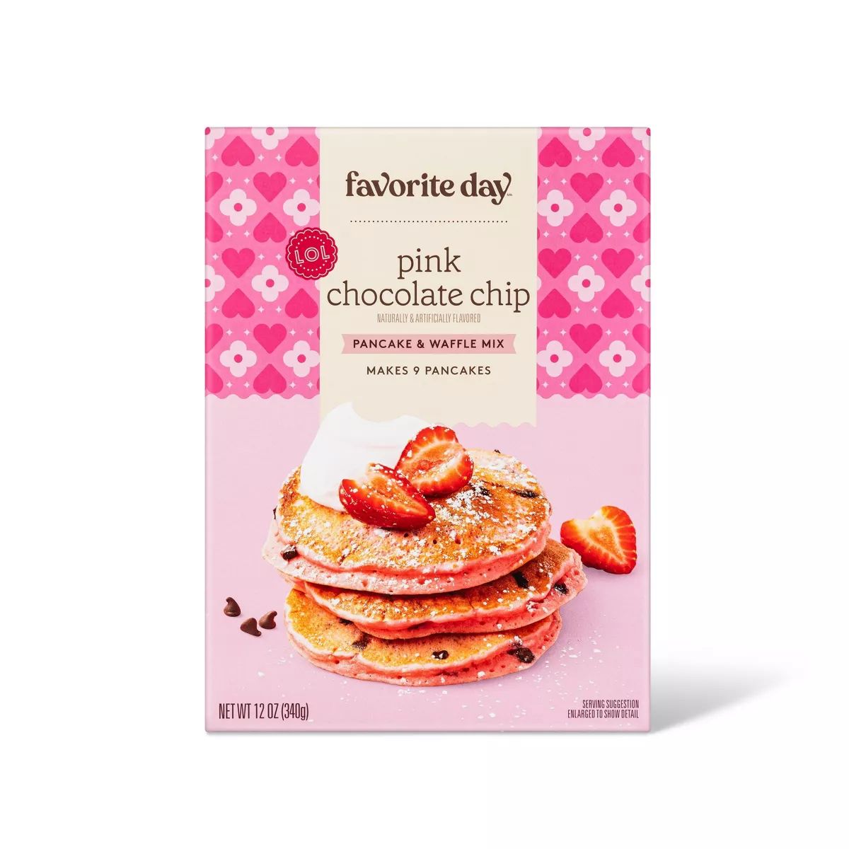 Valentine's Pink Chocolate Chip Pancake Mix - 12oz - Favorite Day™ | Target