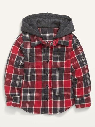 Hooded Plaid Flannel Shirt for Toddler Boys | Old Navy (US)