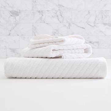 Organic Arcs Jacquard Towel Sets | West Elm (US)