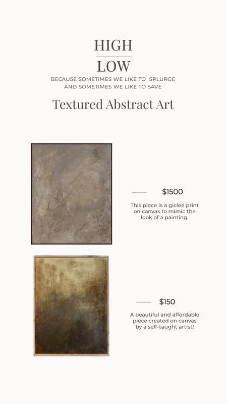 Textured abstract art on canvas is a great way to create a dark and moody look. 


#LTKFind #LTKhome