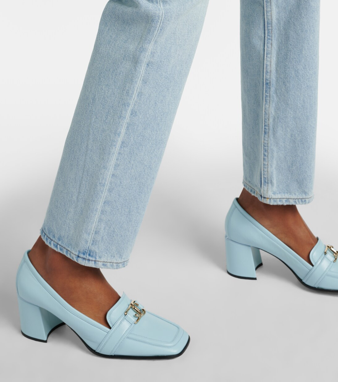 Evin 65 leather loafer pumps | Mytheresa (INTL)