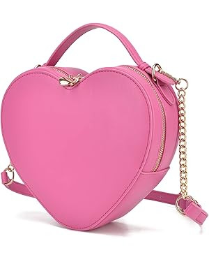 lola mae Heart Shape Satchel Crossbody Purse for women Zip Around Shoulder Bag | Amazon (US)