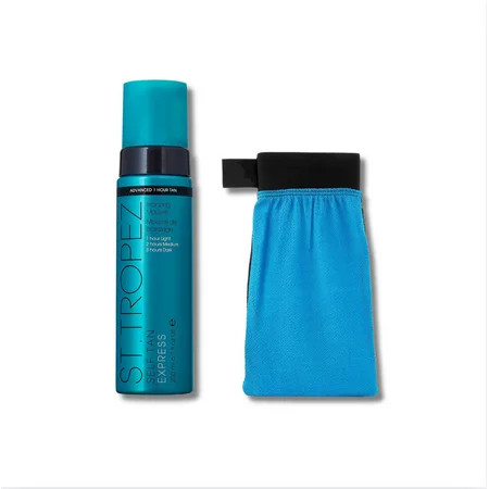 St. Tropez Self Tan Express Bronzing Mousse Combo Kit - 6.7 fl oz Mousse Exfoliating Mitt Applicator Mitt | Walmart (US)