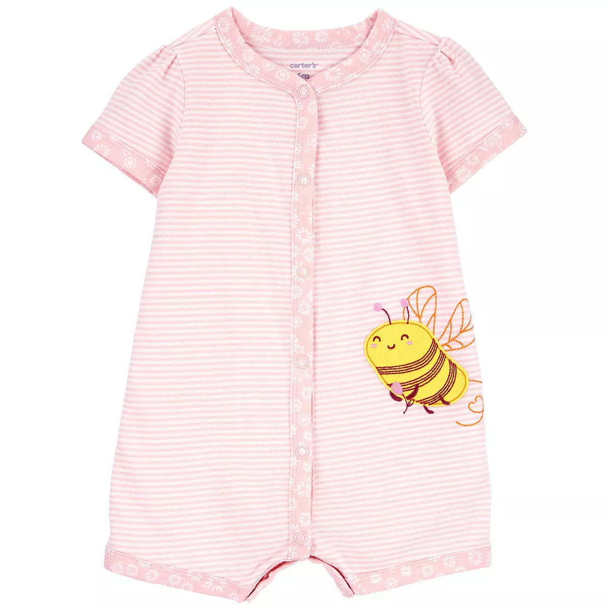 Baby Girl Carter's Bee Snap-Up Romper | Kohl's