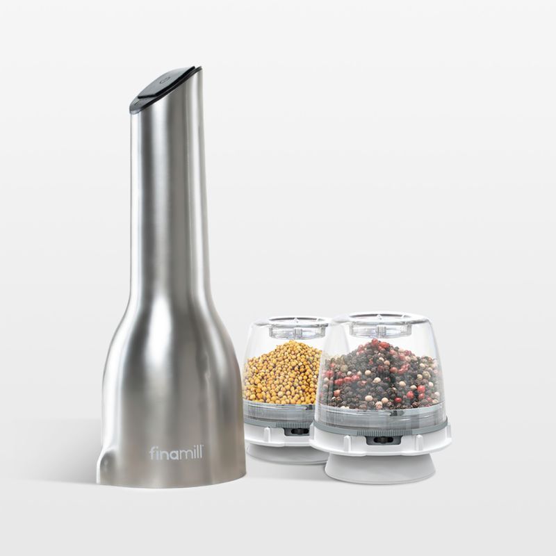FinaMill Stainless Steel Rechargeable Spice Grinder + Reviews | Crate & Barrel | Crate & Barrel