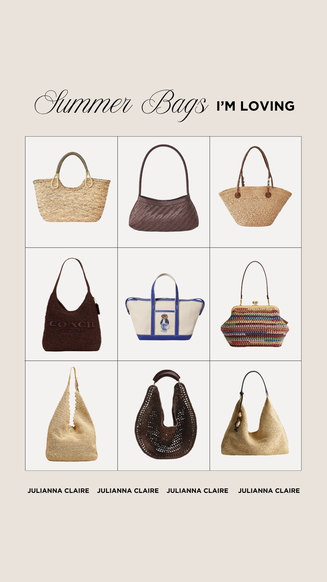 Summer bags I am loving!

#LTKootd #LTKgrwm