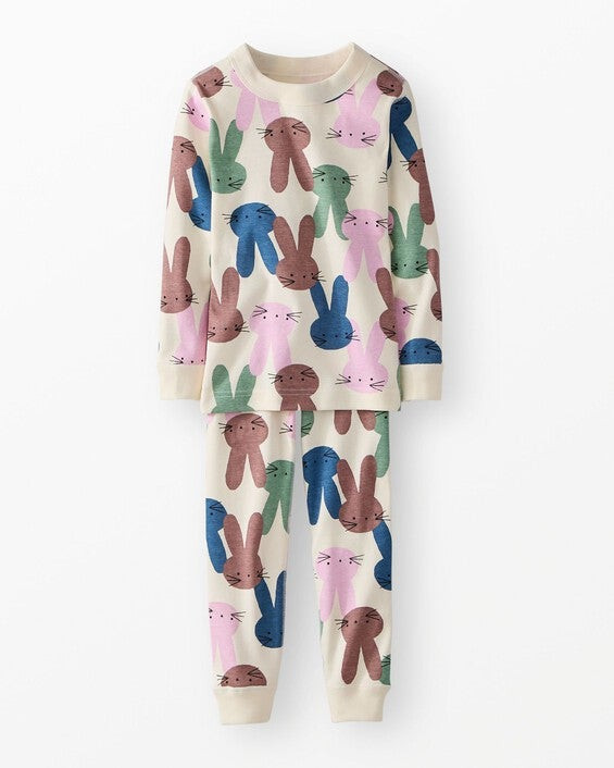 Toddler Easter HannaJams™ Pajama Set in Multi Bunnies - 100% Organic Combed Cotton - Size 3 by Hanna Andersson | Hanna Andersson