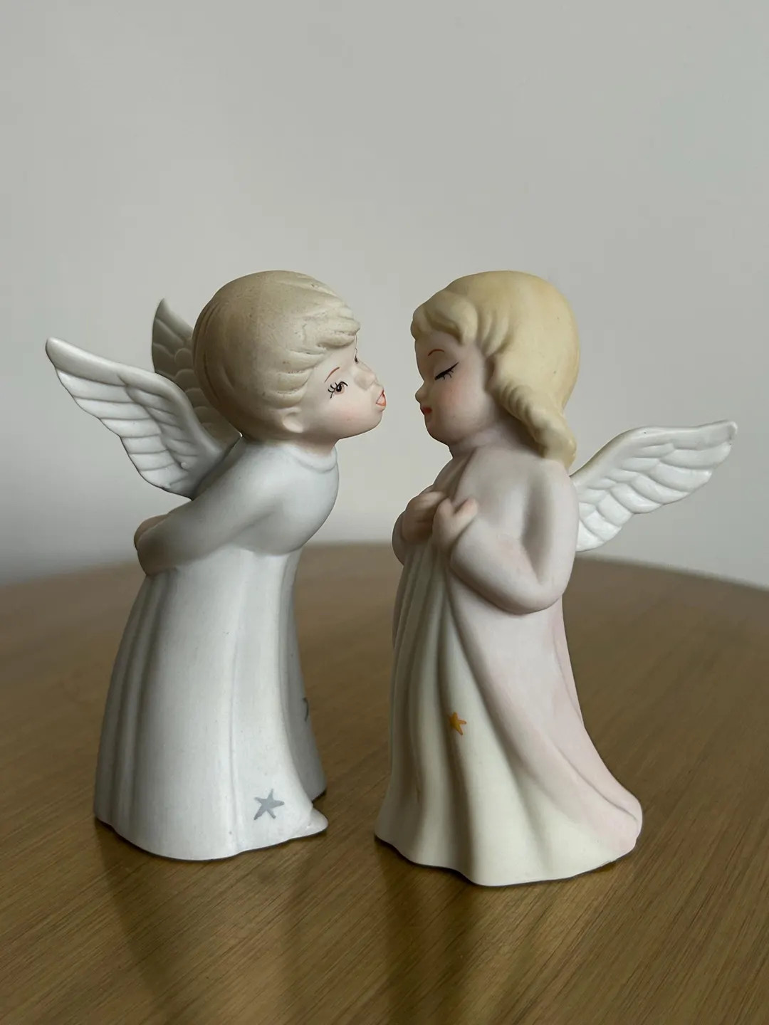 Vintage 1990 Lefton Kissing Angels – Porcelain Angel Couple Figurines – Romantic Christmas or... | Etsy (US)