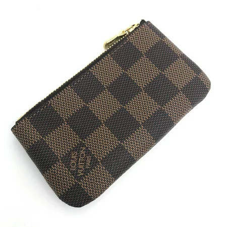 Used Louis Vuitton Coin Case Pochette Cle N62658 Damier Ebene Canvas Brown Women s Men s LOUIS VUITT | Walmart (US)
