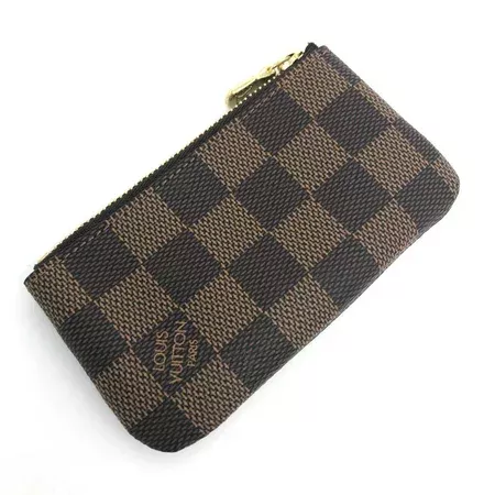 LOUIS VUITTON Pochette Key Cles Damier Azur Coin Case White