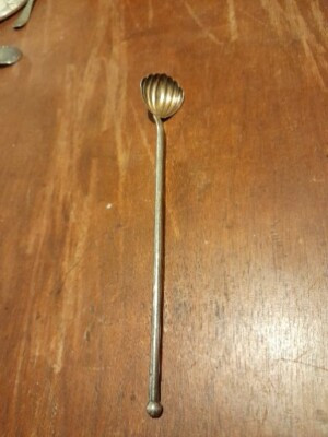 Vintage Shell Scallop Sterling Silver Sipper Straw Julep Ice Tea Spoon | eBay US
