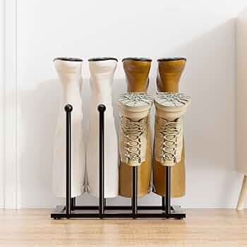 pickpiff Free Standing Shoe Racks - Black Metal Boot Rack, Shoe Organizer for Dorm Room, Closet, ... | Amazon (US)