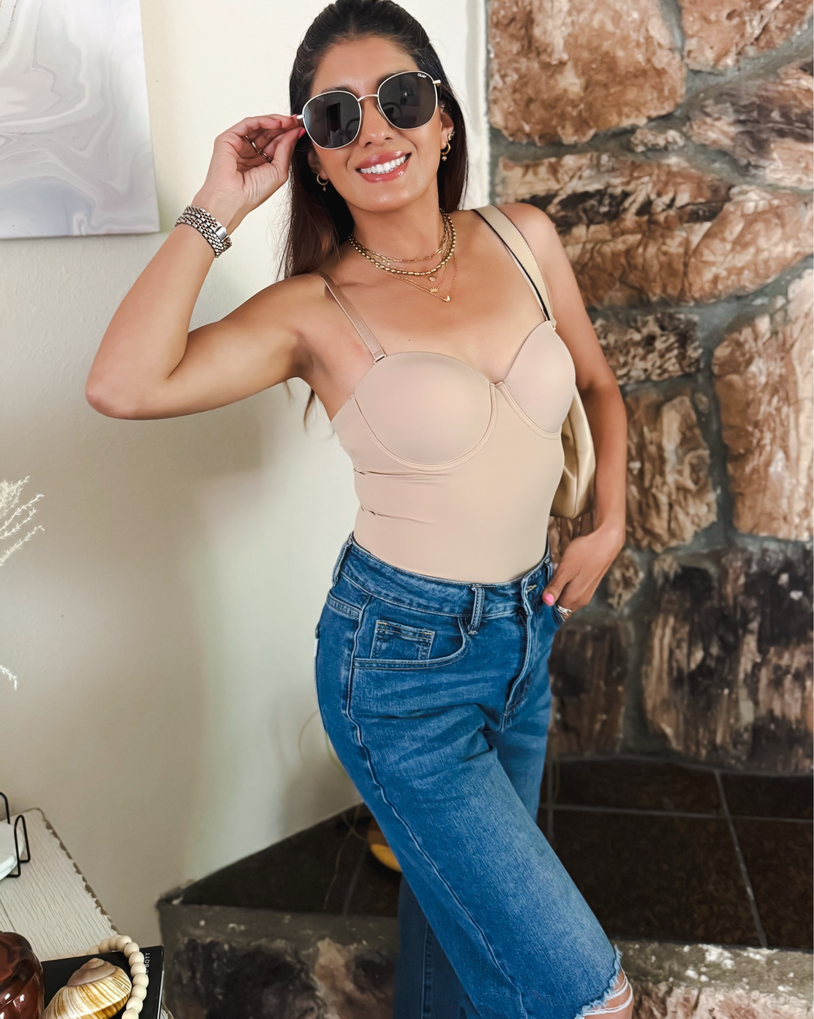 These 2 shapewear bodysuits are everything 🤍 Snatching, smoothing, and actually comfortable 🙌 The strapless option with tummy control + low back is perfect for dresses, and the plunge backless style is so flattering for everyday outfits. Both have built-in bras and thong design = seamless under anything. I love wearing them under my looks or styling them with jeans, trousers, or skirts ✨size S 

shapewear bodysuit, strapless shapewear, tummy control bodysuit, backless bodysuit, plunge bodysuit, built in bra bodysuit, seamless shapewear, thong bodysuit, sculpting bodysuit, smoothing shapewear, low back bodysuit, everyday shapewear, outfit basics, wardrobe essentials, layering pieces, minimal style outfit, neutral basics, body contour shapewear, flattering bodysuit, Amazon fashion finds

#LTKPlusSize #LTKPetite #LTKTall