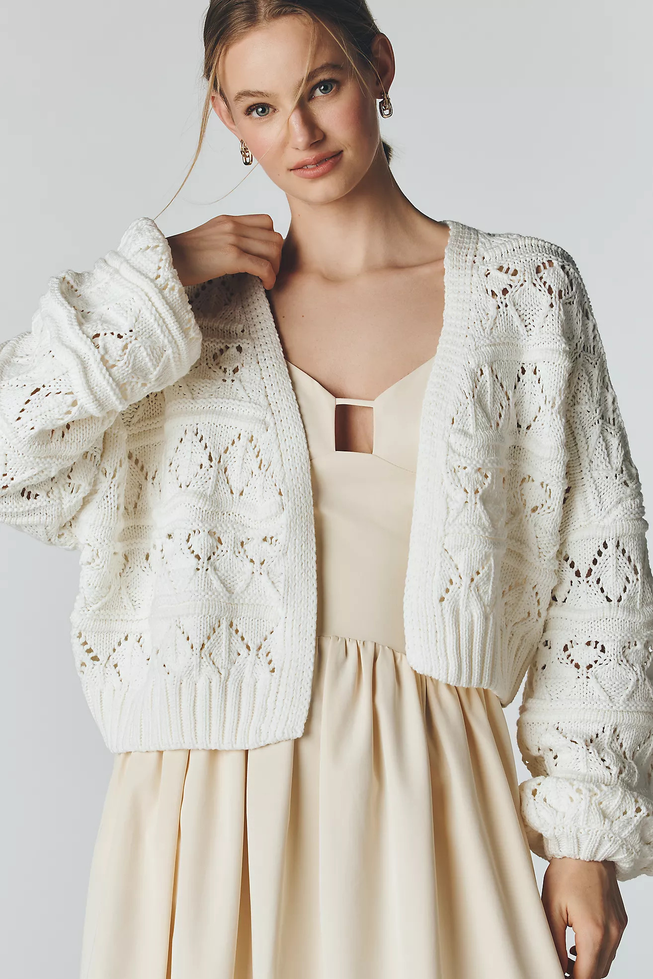 Maeve Chunky Tape Yarn Cardigan Sweater | Anthropologie (US)