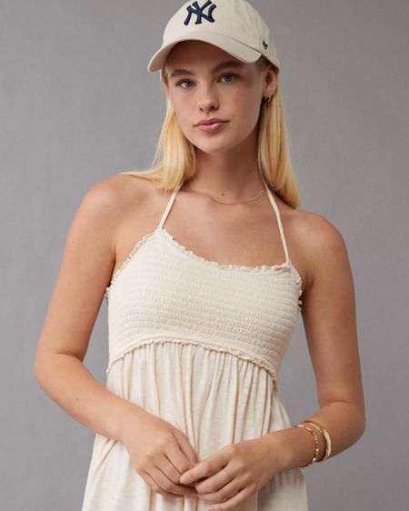 AE Tiered Knit Babydoll Mini Dress - NY Yankees Hat - Summer Dresses

#LTKMidsize #LTKSaleAlert #LTKOver40