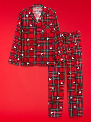 Old Navy x Disney Mickey Mouse & Friends Printed Flannel Pajama Set for Men | Old Navy (US)