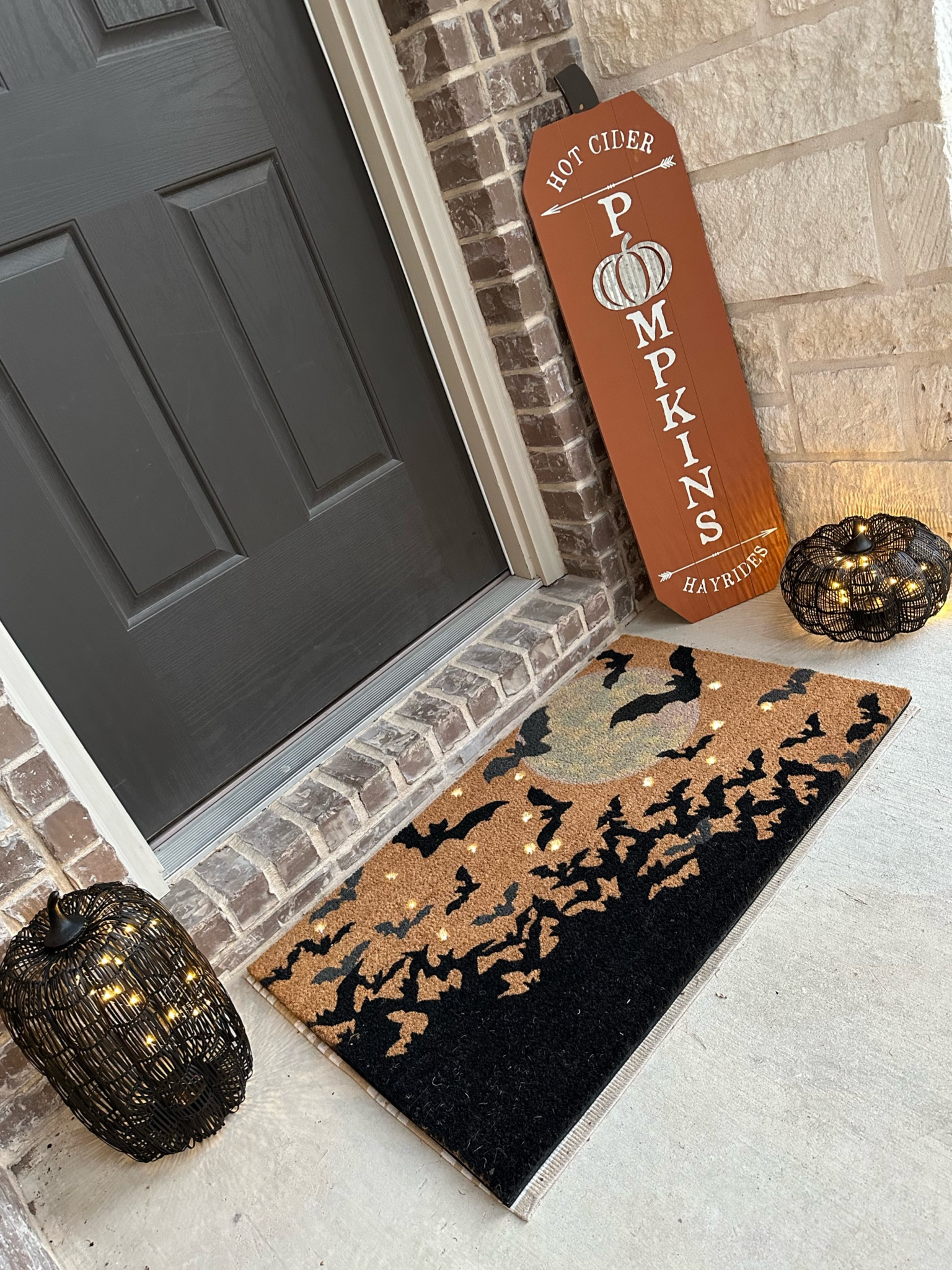 Halloween decor, light up bar door mat, light up pumpkin, pottery barn 

#LTKparties #LTKhome #LTKSeasonal