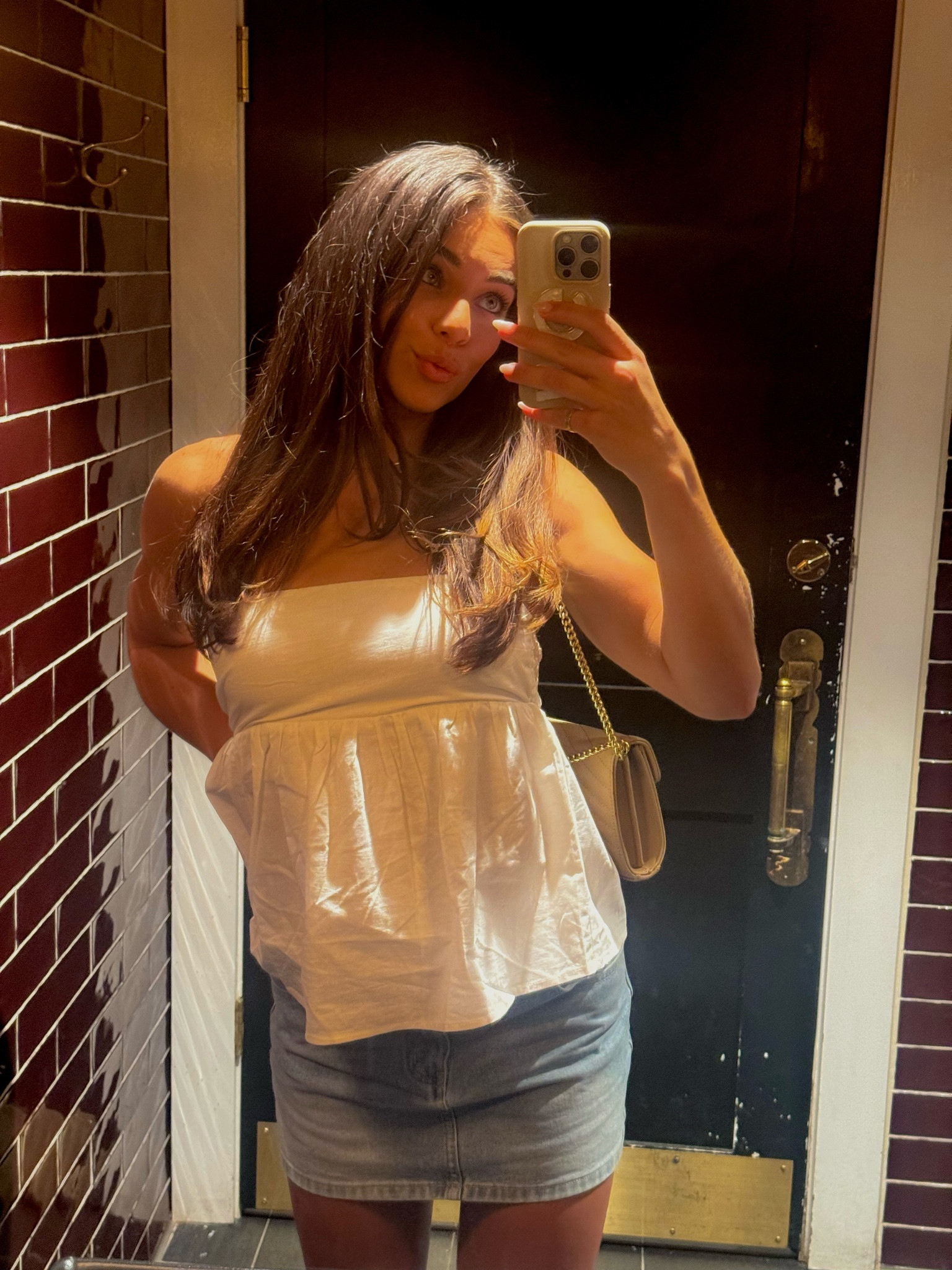 Cute and casual jean skirt outfit 🤍

#LTKFindsUnder100 #LTKSeasonal