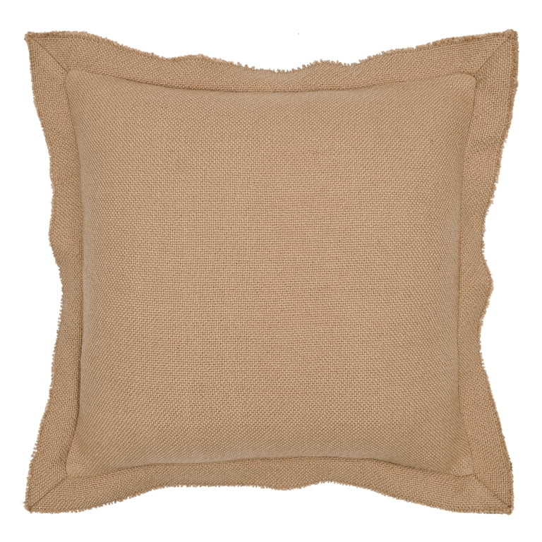 Better Homes & Gardens 24" x 24" Blake Bi-Flange Throw Pillow Cover, Dark Caramel | Walmart (US)