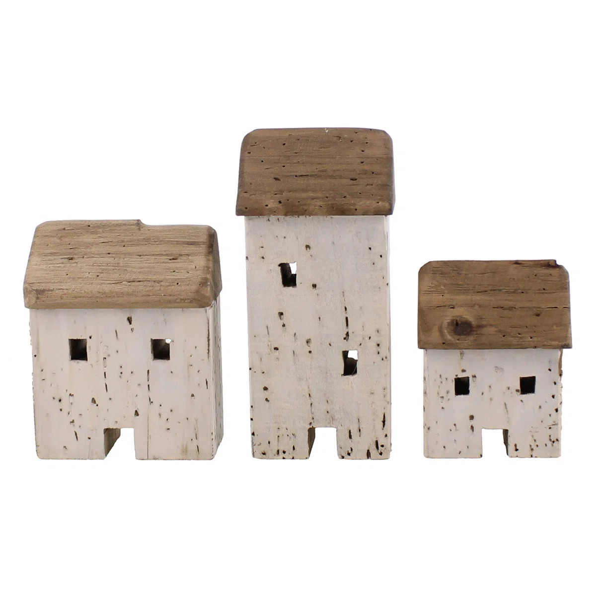 Braylon Wood Cottages Sculpture Set | Wayfair North America