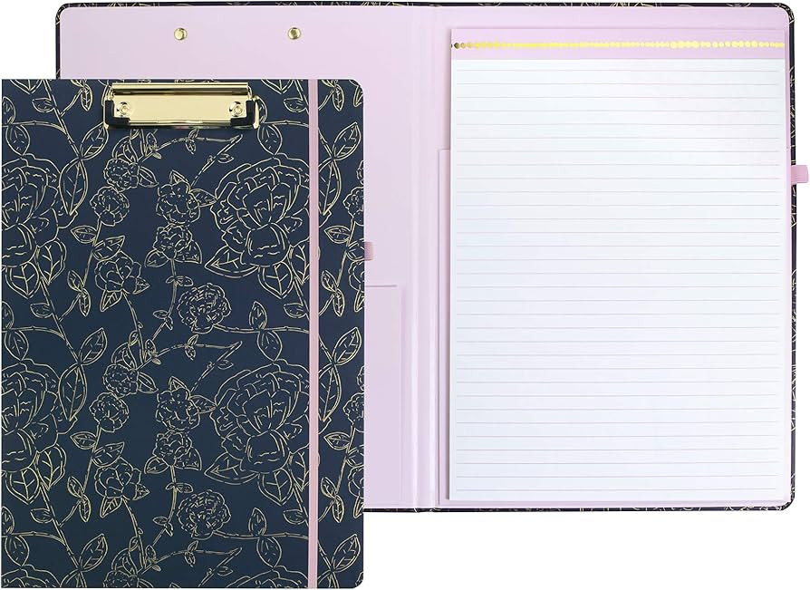 Steel Mill & Co Cute Clipboard Folio with Refillable Lined Notepad and Interior Storage Pocket, M... | Amazon (US)