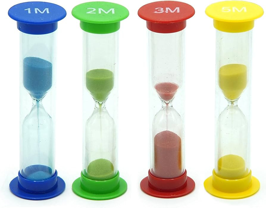TeacherFav Sand Timer for Kids Set of 4 Small Colorful Hour Glass Acrylic Covered Clock 1Min 2Min... | Amazon (US)