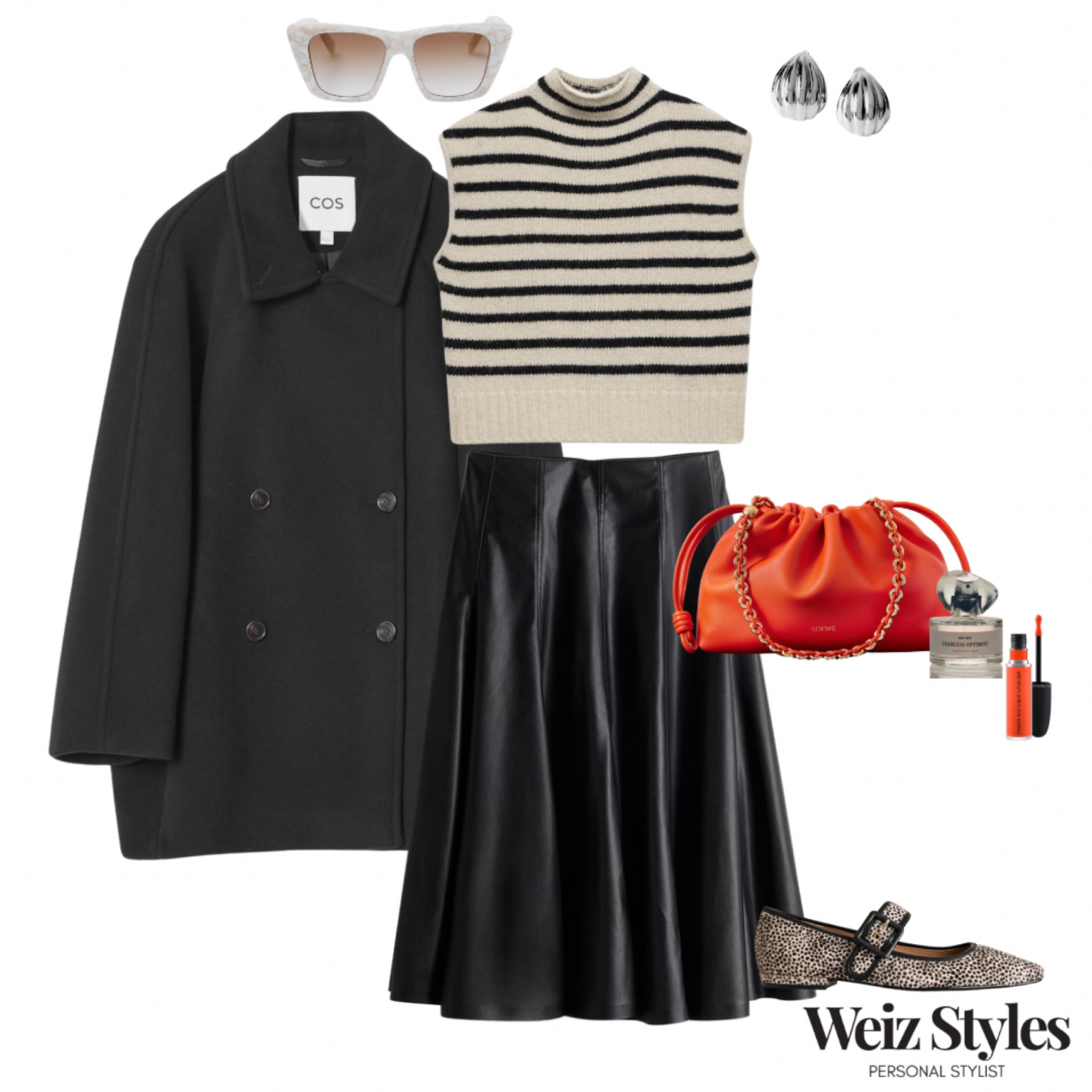 A feminine outfit to make you feel fabulous this season ✨ a pop of colour added through your accessories is always a great way to add personality to a classic monochrome look 💃🏻 

Head to www.weizstyles.com to find out how I can help you on your style journey 💖

Louise x

Personal stylist, styling, ootd, neutral aesthetic, London, Weiz styles, shopping, outfit of the day, uk, confident, handbag, bag, perfume, fragrance, lipstick, lip, elevate you style, feel good, flat lay, shopping, high street, designer, ltk, pu, faux leather, midi skirt,  lack, white, monochrome, stripe, stripes, knit, knitwear, layers, top, knitted, elegant, elevate, smart casual, feminine, sophisticated, trendy, cool, personality, pop of colour, orange handbag, bag, net a porter, lipstick, lippy, lipgloss, Mary Jane’s, shoes, flats, silver earrings, womenswear, shop, stylish, cos, M&S, marks and Spencer, coat, layering, sunglasses, transitional, seasons, fabulous, fashionable, H&M, boden, uk

#LTKautumn #FashionMonth #LTKuk