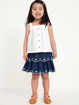 Sleeveless Button-Front Top for Toddler Girls | Old Navy (US)