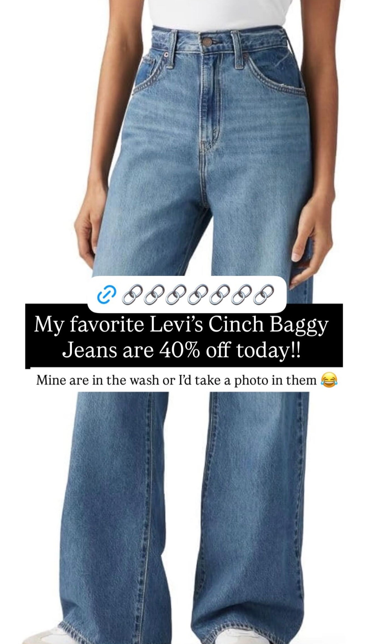 My favorite baggy cinch Levi jeans are on major sale! 

#LTKSaleAlert