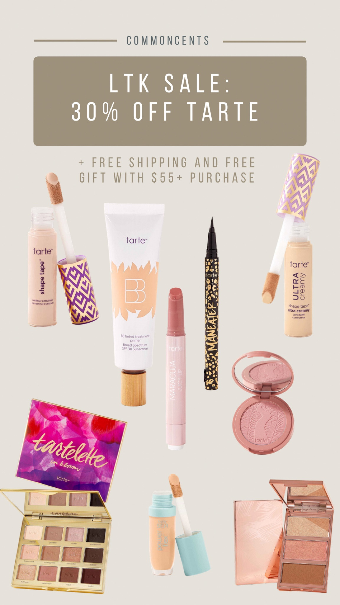 Here are our faves from Tarte and all are 30% off with the code TARTELTK30. You can also get free shipping and a free gift when you spend $55+ using this code!

#LTKSale #LTKFind #LTKbeauty