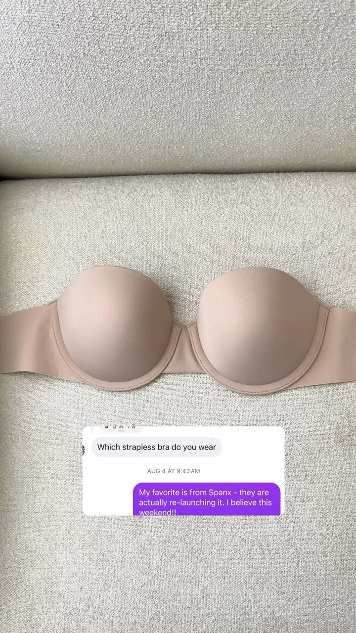 I love this strapless bra with gripping on the sides so it won’t slip down! TTS for me. Has some lift! Code LISAMARIEXSPANX on first time purchases.

#LTKootd #LTKgrwm #LTKmorningroutine