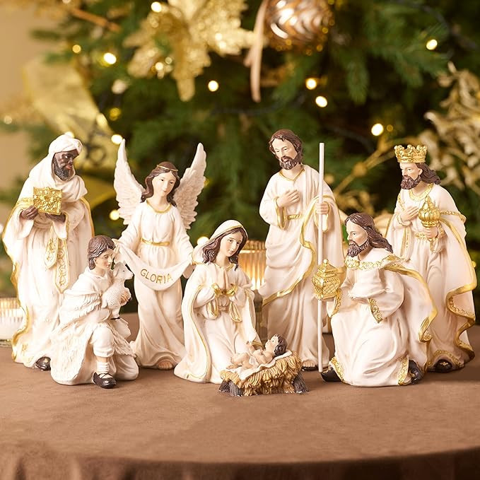 Valery Madelyn Christmas Nativity Set, 8 Piece Nativity Scene Sets & Figures Resin 8'' Holy Famil... | Amazon (US)