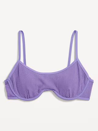 Ribbed Underwire Bikini Swim Top | Old Navy (US)