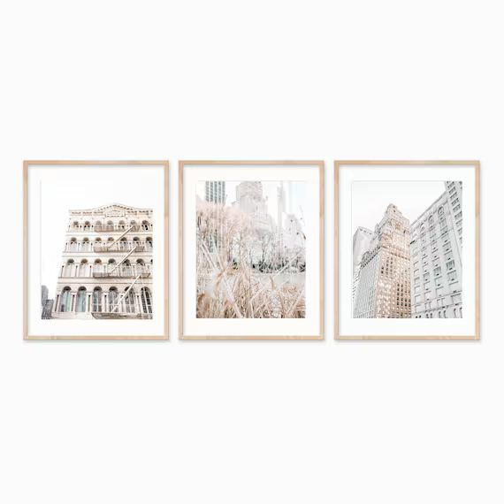 Set of 3 Gallery Wall, New York City Art Print, NYC Printable, Wall Art, NYC Print, City Architec... | Etsy (US)