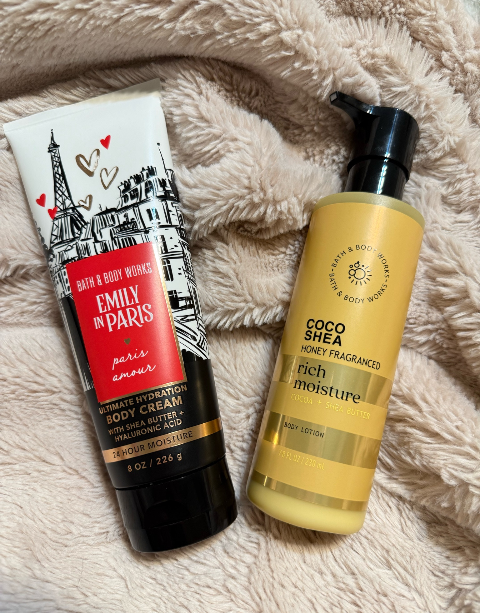 I’m obsessed with these lotions!
The Emily in Paris- Paris Amour has fragrance notes of French tulips, apple blossoms, sparkling pink champagne, sandalwood and creamy musk. I feel like it isn’t a strong overwhelming scent. The coco shea honey fragrance makes my hands so soft and smells wonderful!! 

#LTKSaleAlert #LTKBeauty