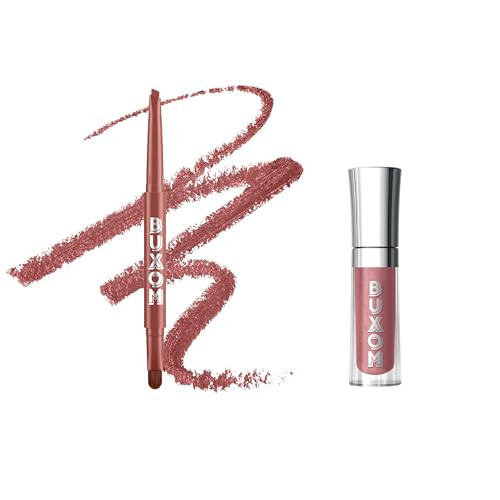 BUXOM Mini Full-On Plumping Lip Polish in Dolly + Power Line Plumping Lip Liner in Hush Hush Henna | Amazon (US)