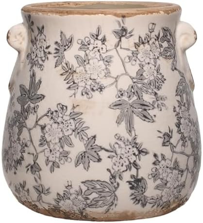 Rustic Farmhouse Ceramic Flower Pots, Vintage Antique Planters & Vase with Drainage Hole for Indo... | Amazon (US)